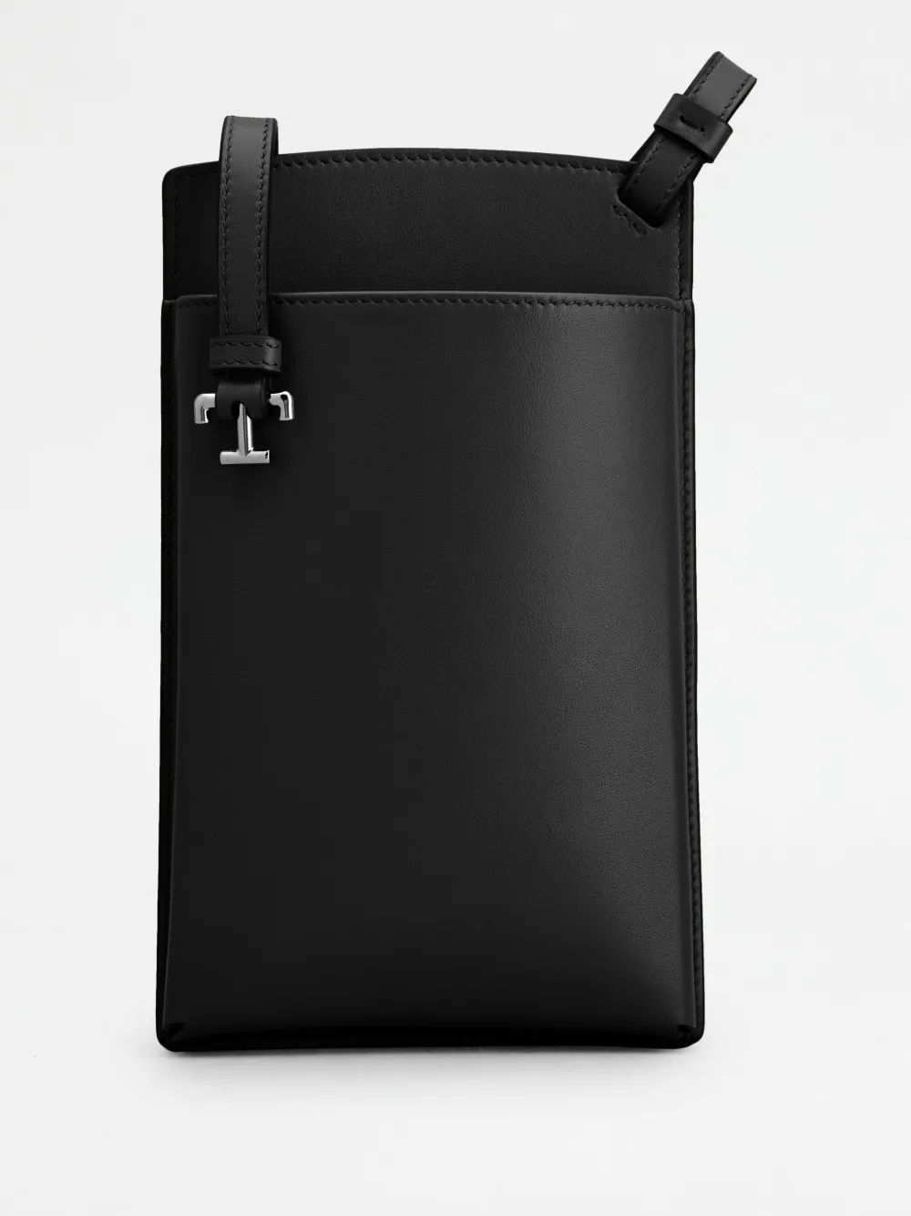 Tod's Timeless Leather Phone Pouch In Black