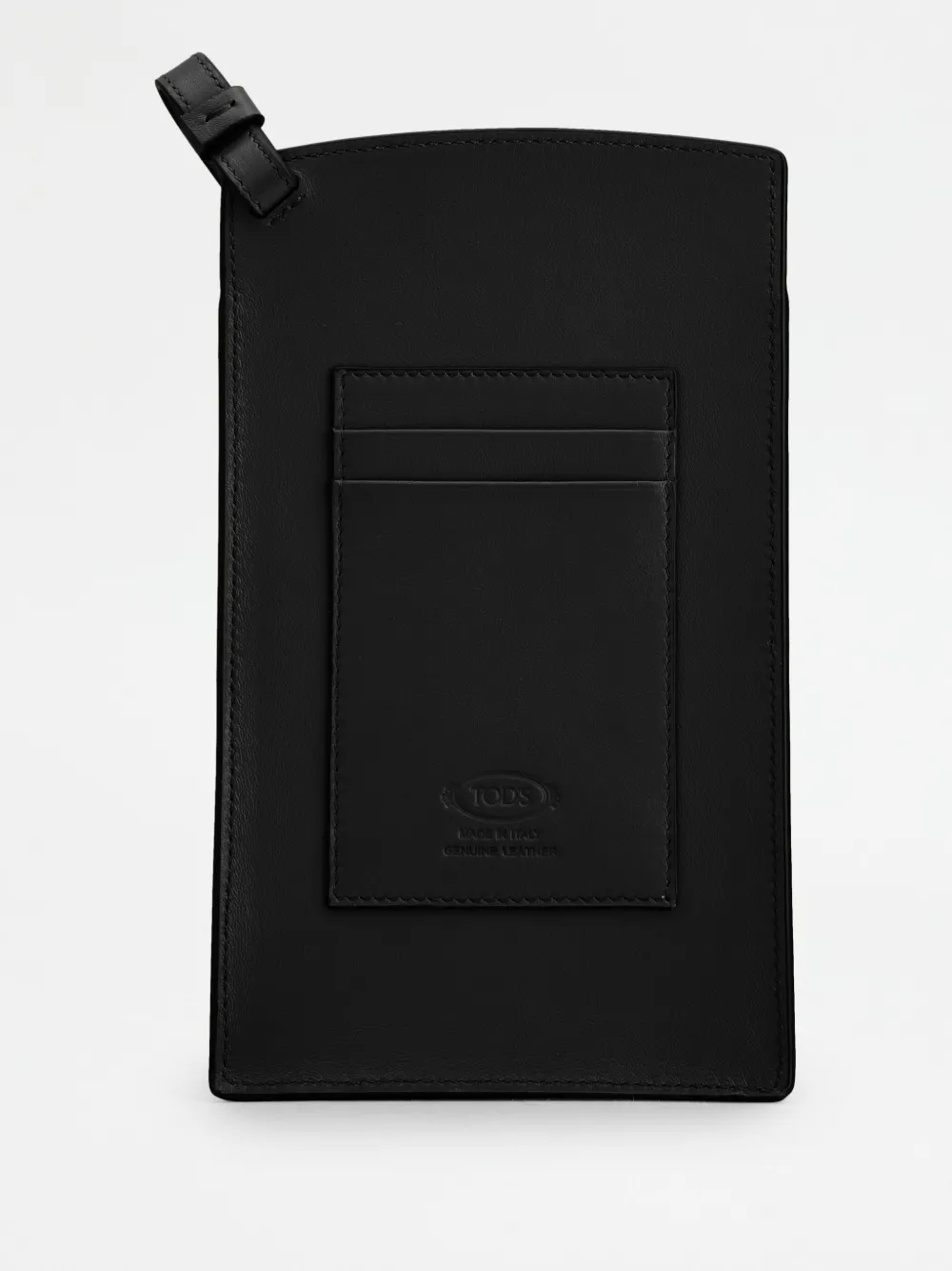 Tod's Timeless Leather Phone Pouch In Black