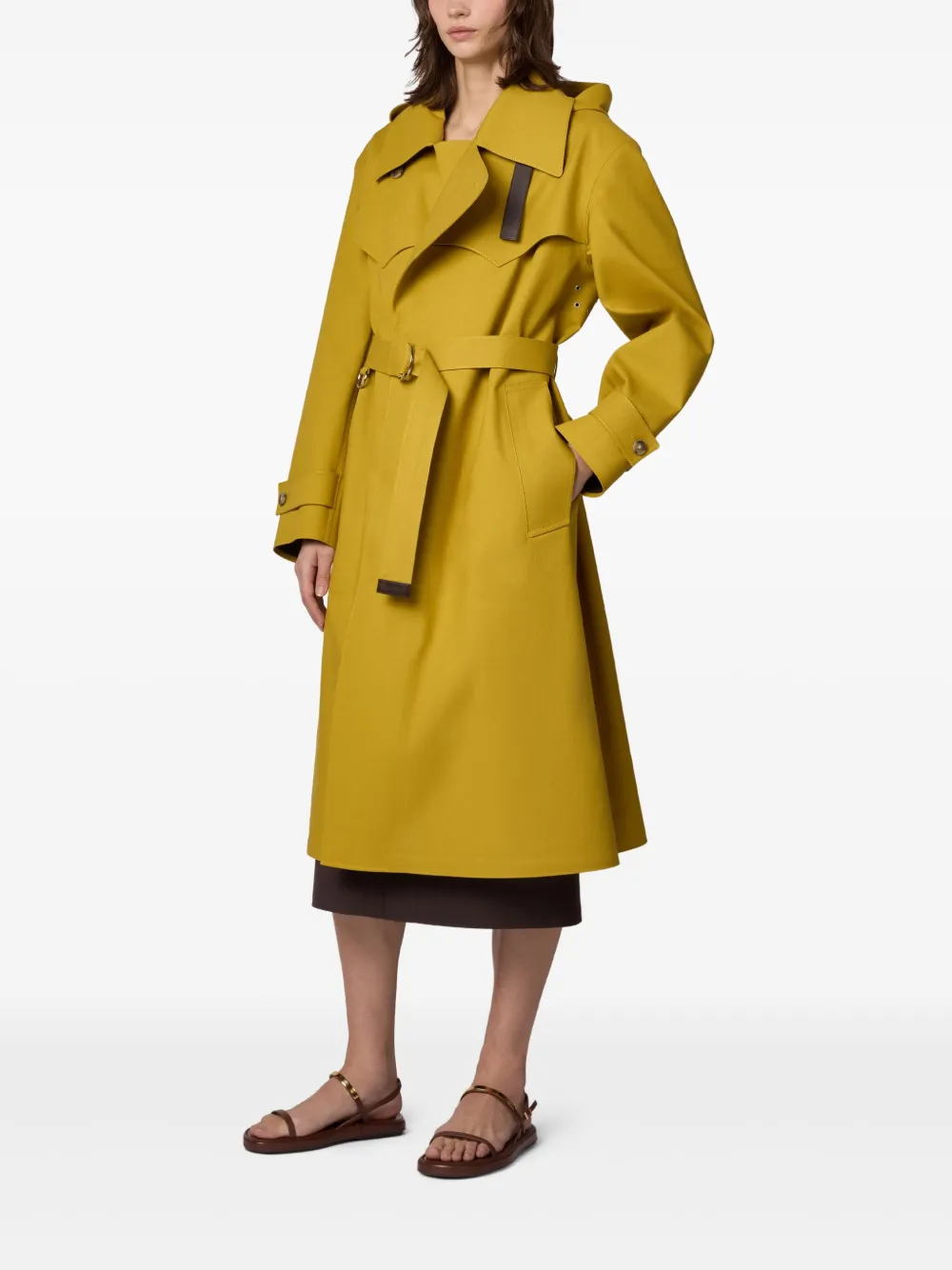 Tod's Trenchcoat met ceintuur Geel