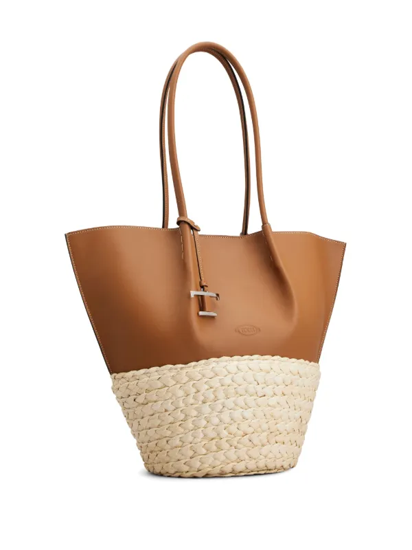 【TOD'S】Bux Medium Shopping Tote Tod's Medium Bux Tote Bag | Brown | FARFETCH CA