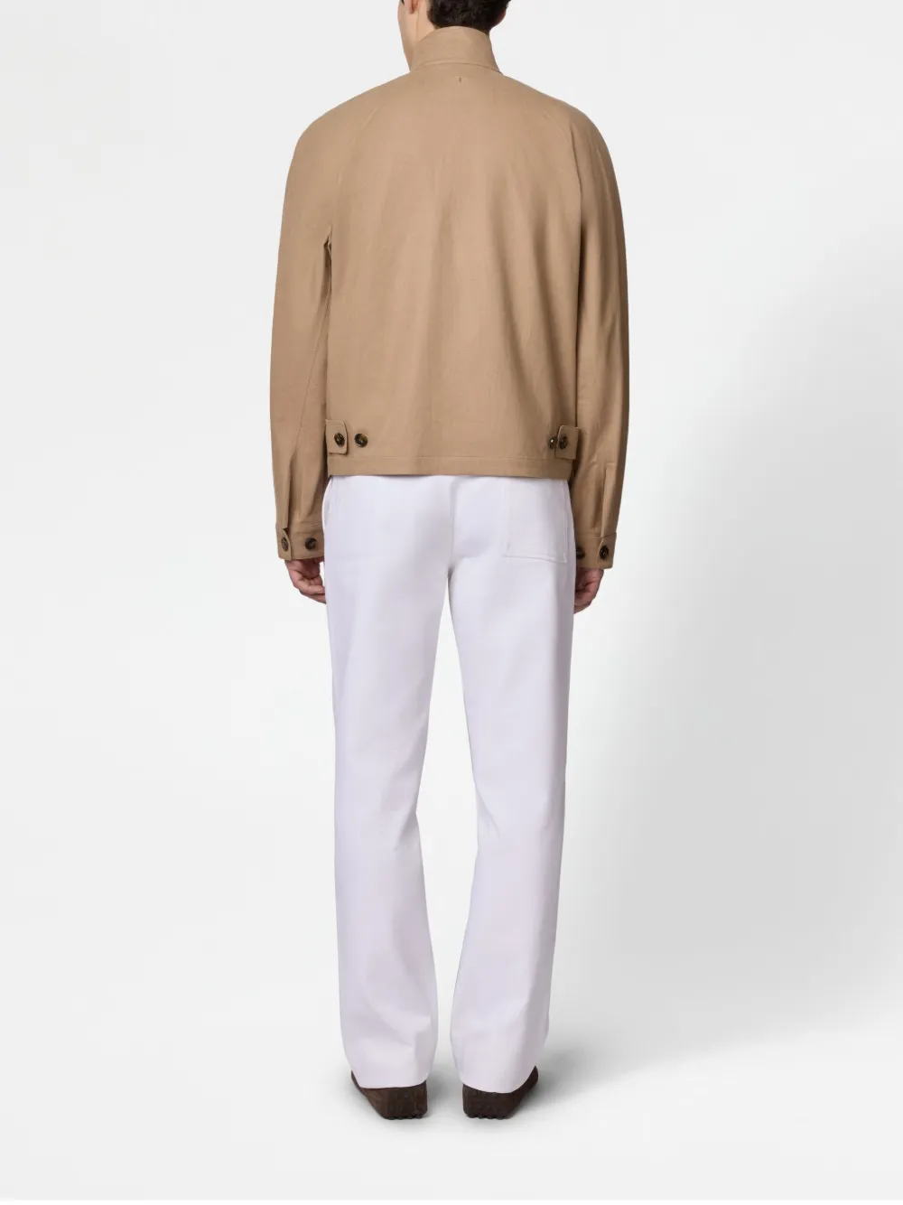 Tod's Jacket In Linen In Neutrals