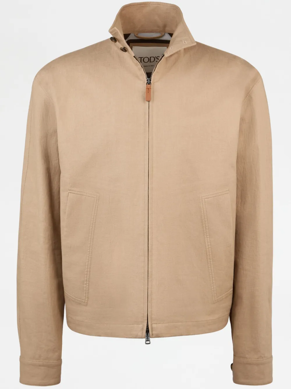 Tod's Jacket In Linen In Neutrals