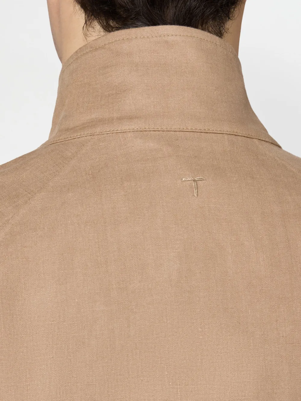 Tod's Jacket In Linen In Neutrals