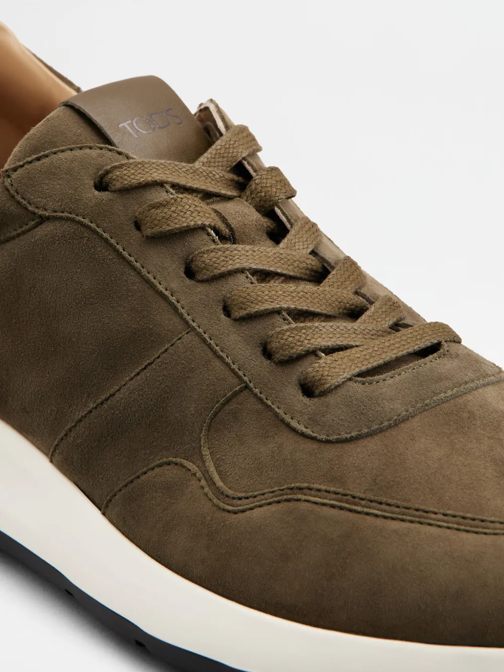 Tod's Suede Sneakers In Green