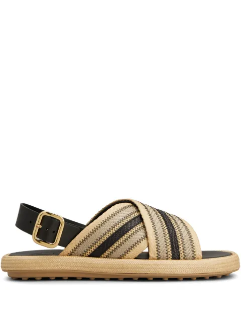 Tod's two-tone woven sandals