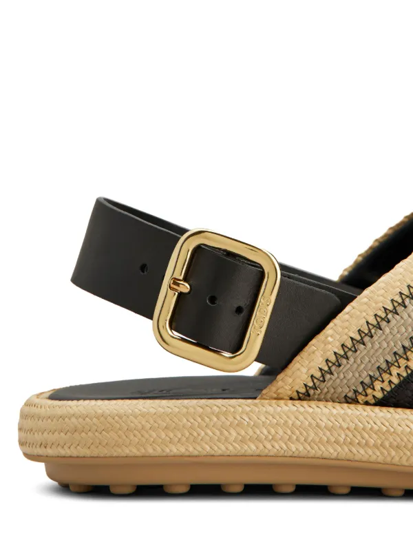TOD'S ◆レザー バイカラー フラットサンダル◆関税送料込み TOD'S トッズ フラットサンダル 靴 レザー XXW70K0GU70MID