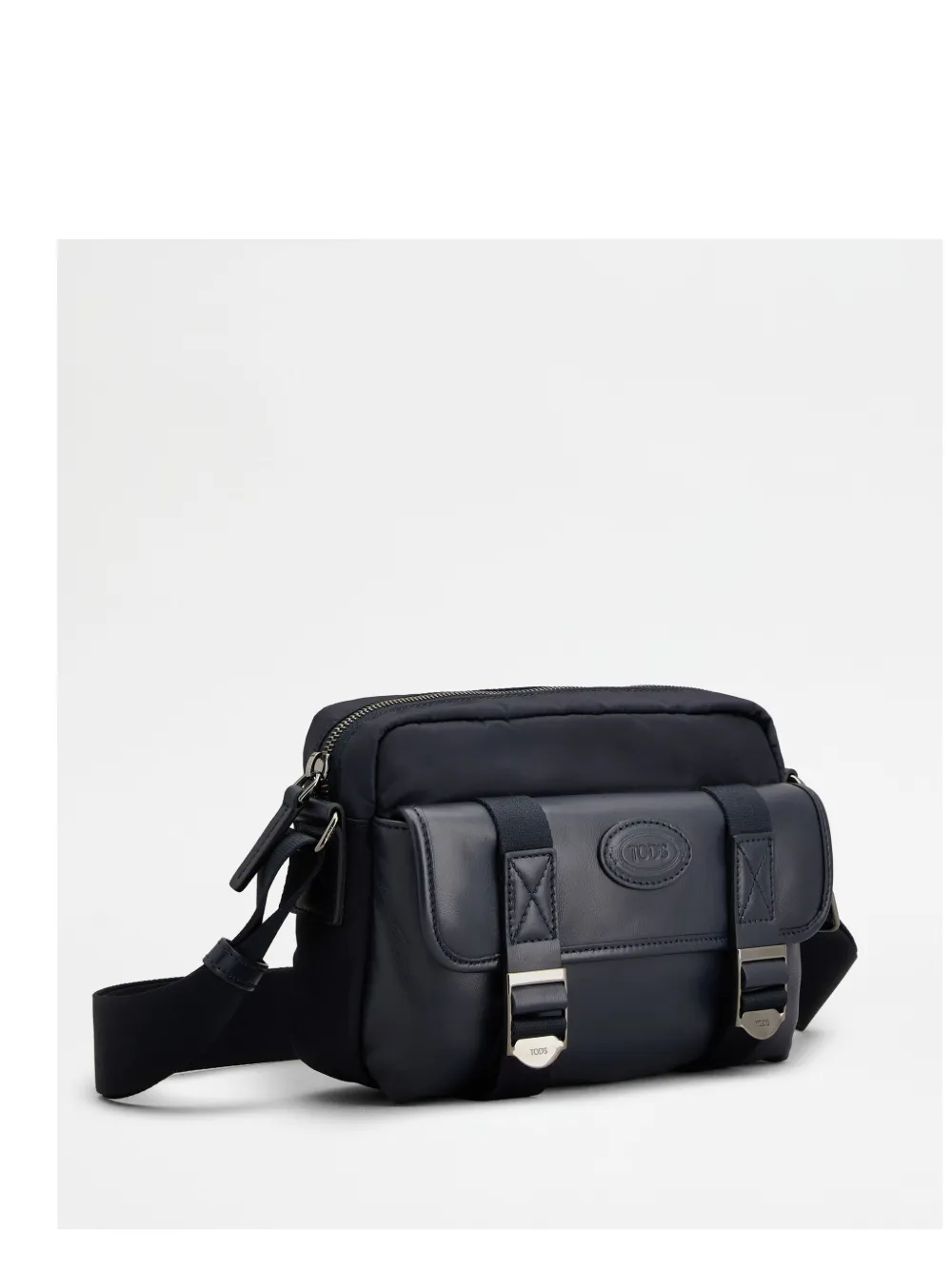 Tod's Leather Messenger Bag In Blue