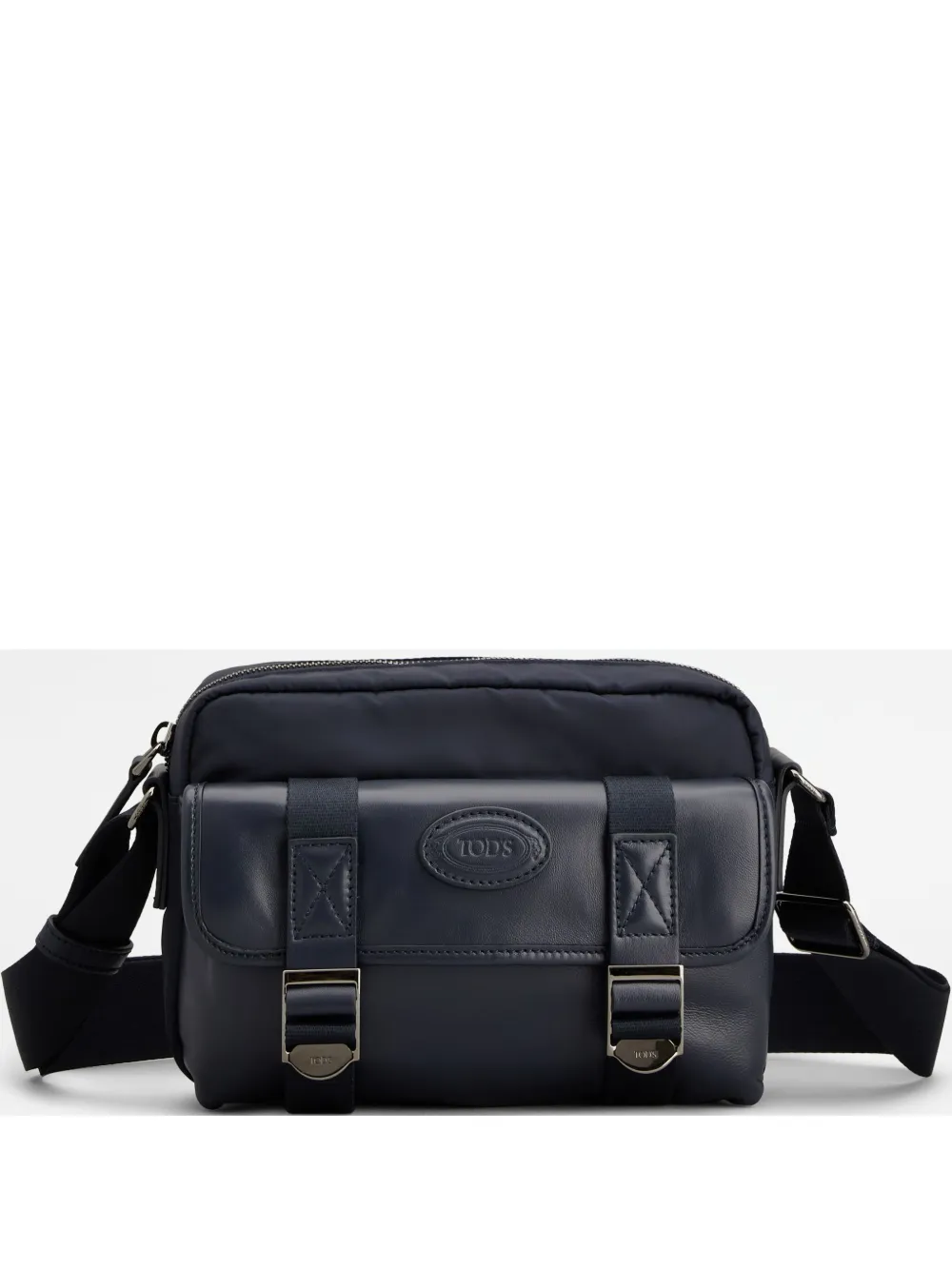 Tod's Leather Messenger Bag In Blue