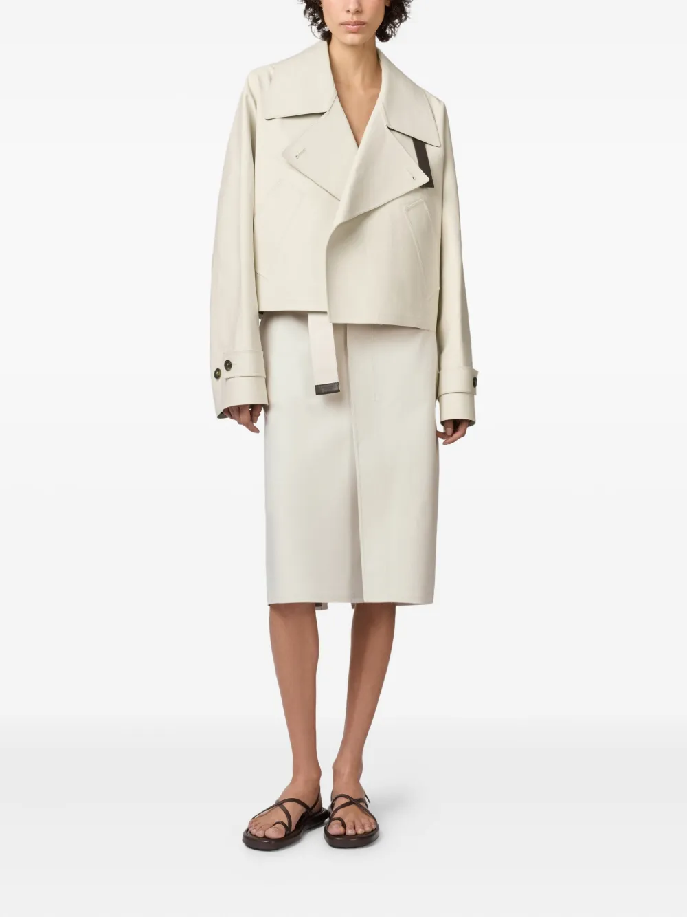 TOD'S BELTED MIDI SKIRT