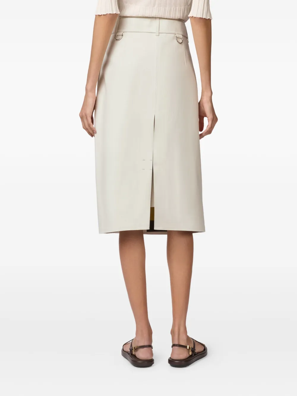 TOD'S BELTED MIDI SKIRT