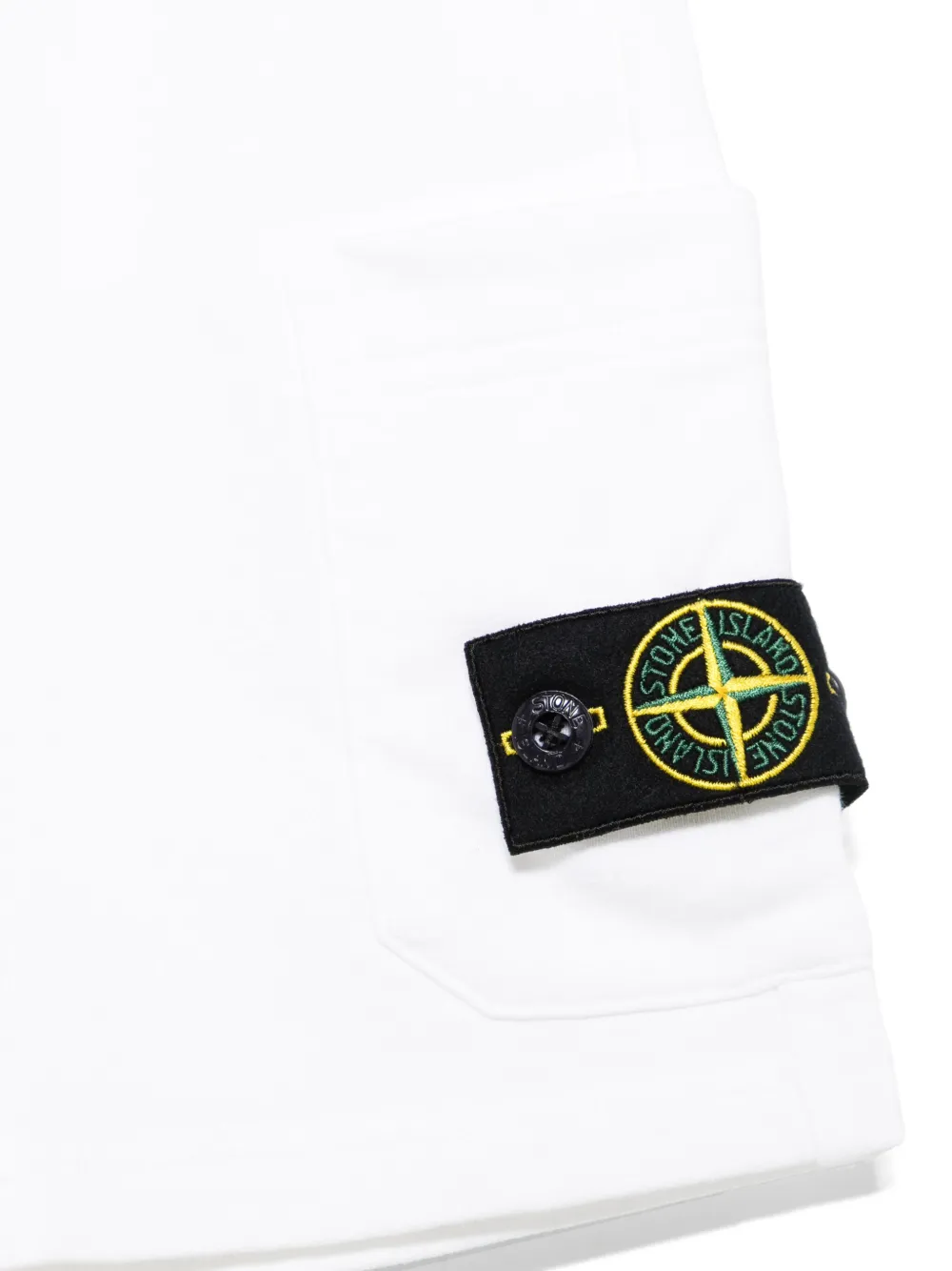 Stone Island Junior Shorts met Compass-logopatch Wit
