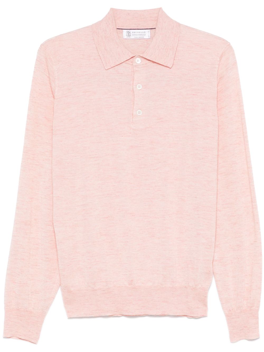 Brunello Cucinelli mélange polo shirt - Pink