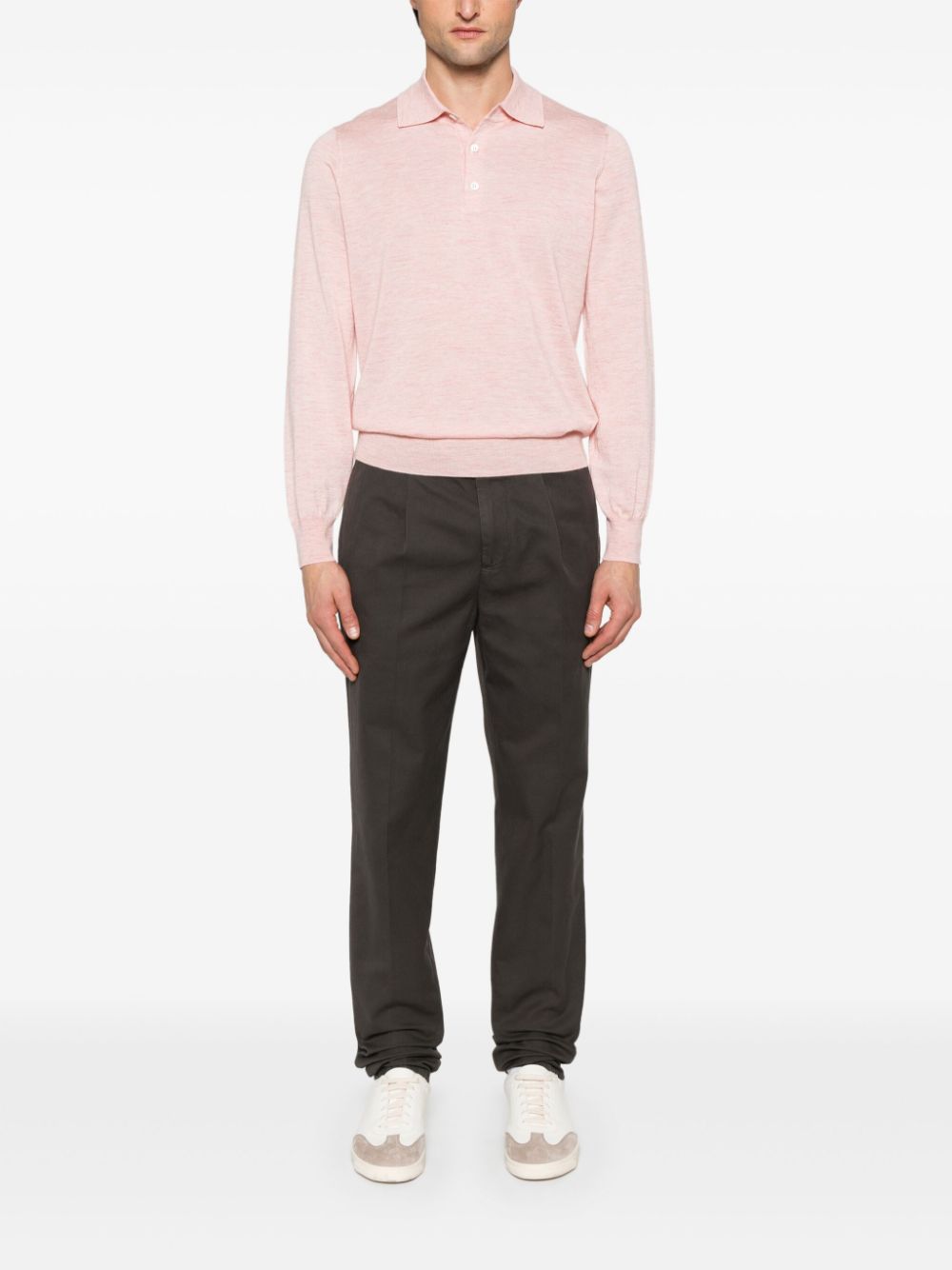 Brunello Cucinelli mélange polo shirt - Roze