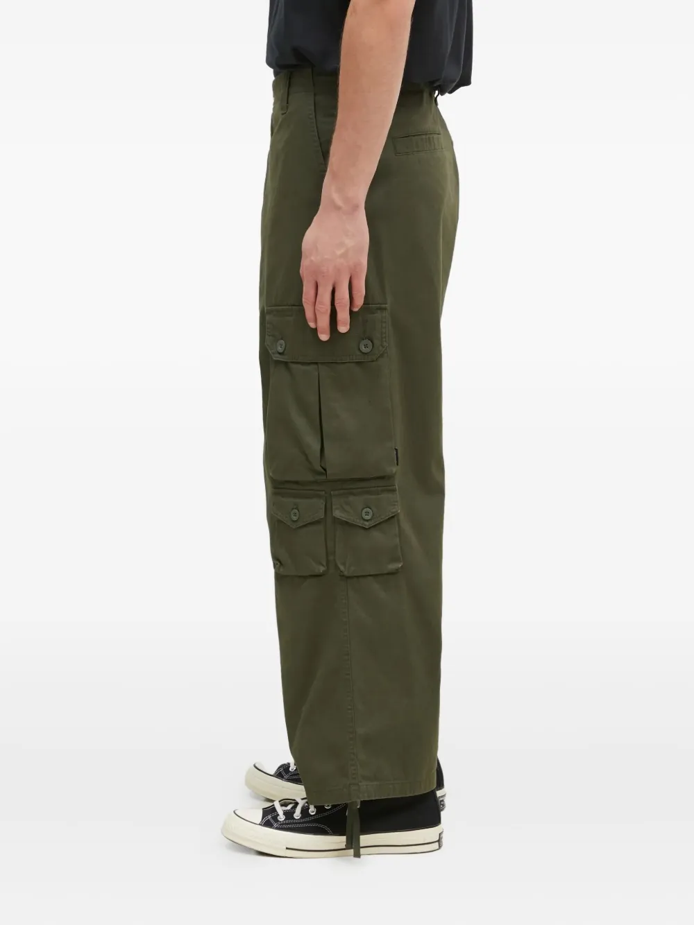 Carhartt Buttoned Cargo Trousers In Green