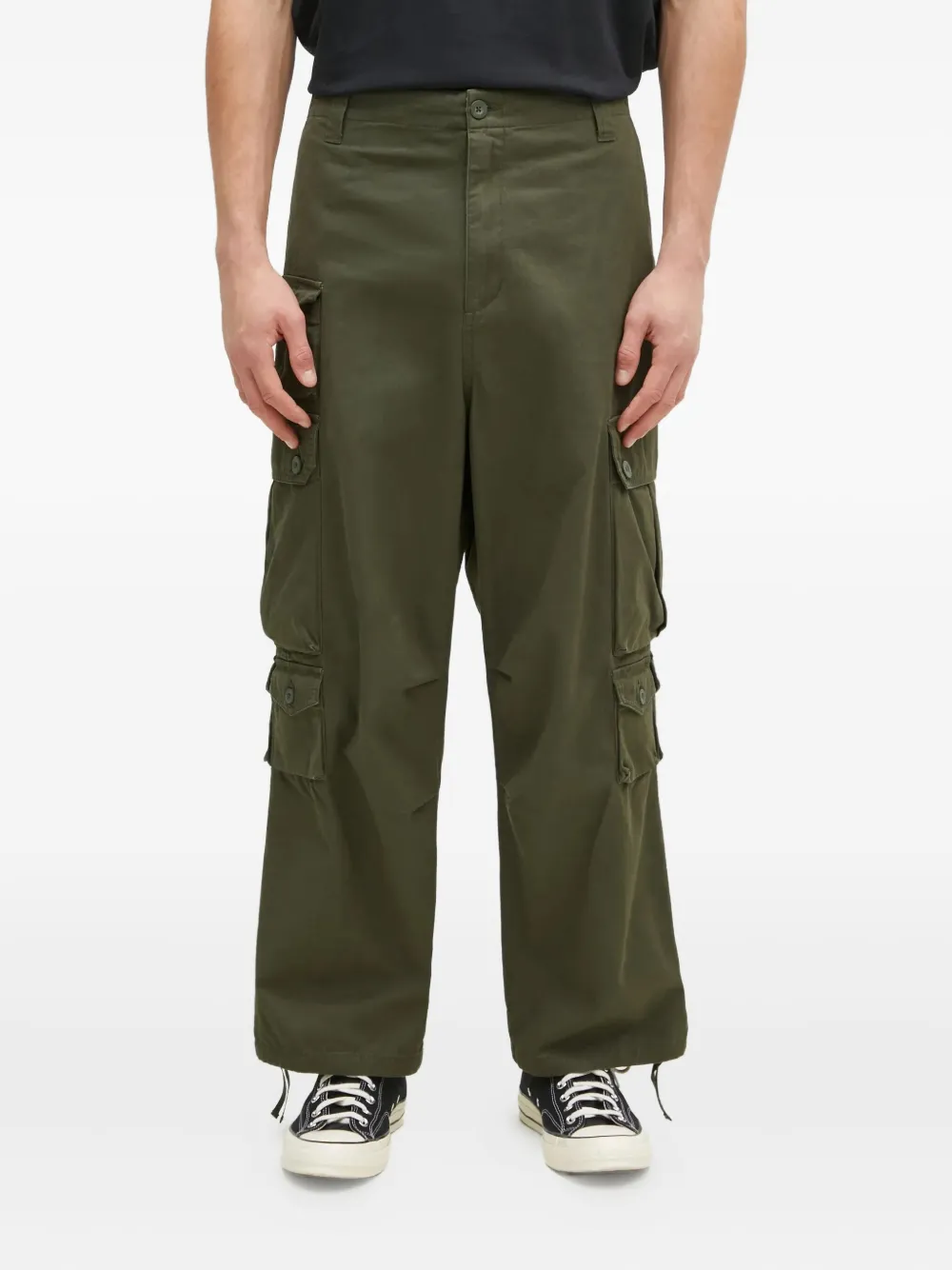 Carhartt WIP buttoned cargo trousers | Green | Image 1