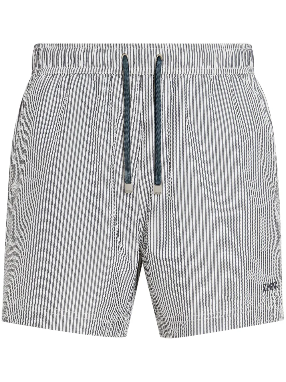 Zegna Costume da bagno a righe - Bianco