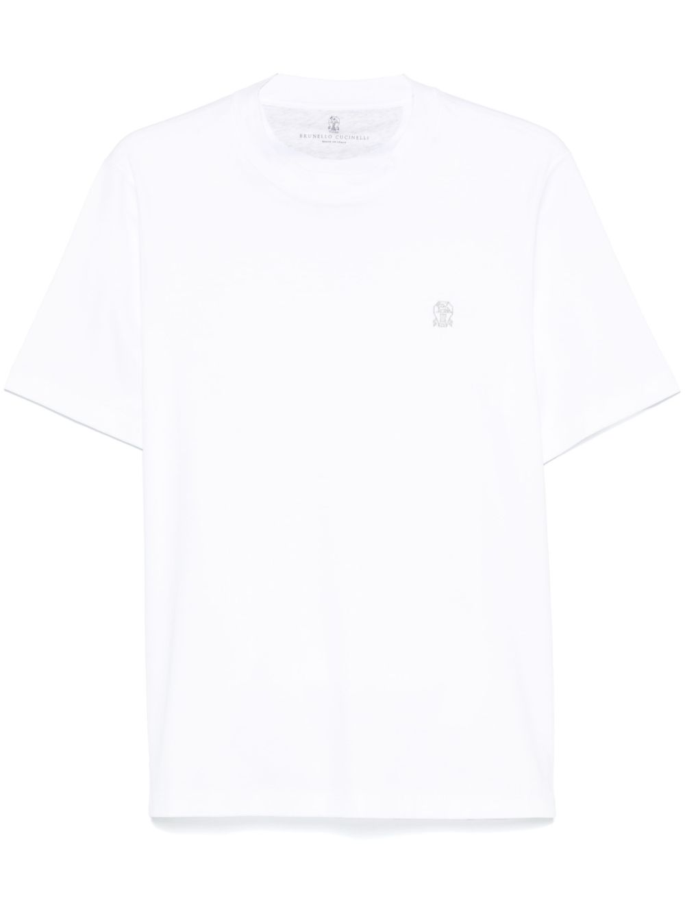 Brunello Cucinelli logo-embroidered T-shirt - White