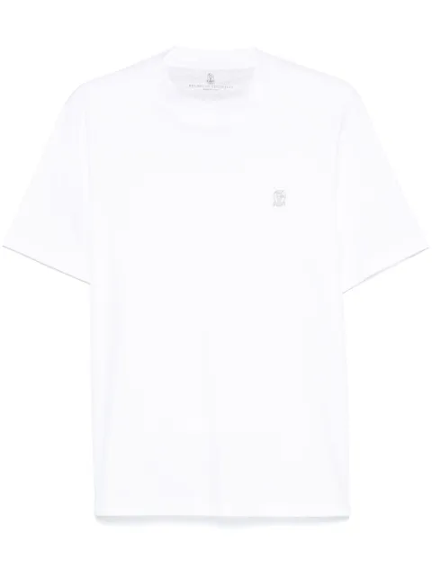 Brunello Cucinelli logo-embroidered T-shirt