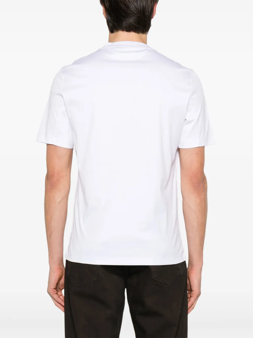 Shop Brunello Cucinelli Logo-embroidered T-shirt In White