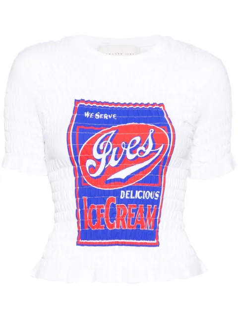 Conner Ives The Shirred ‘Ives Ice cream’ T-shirt