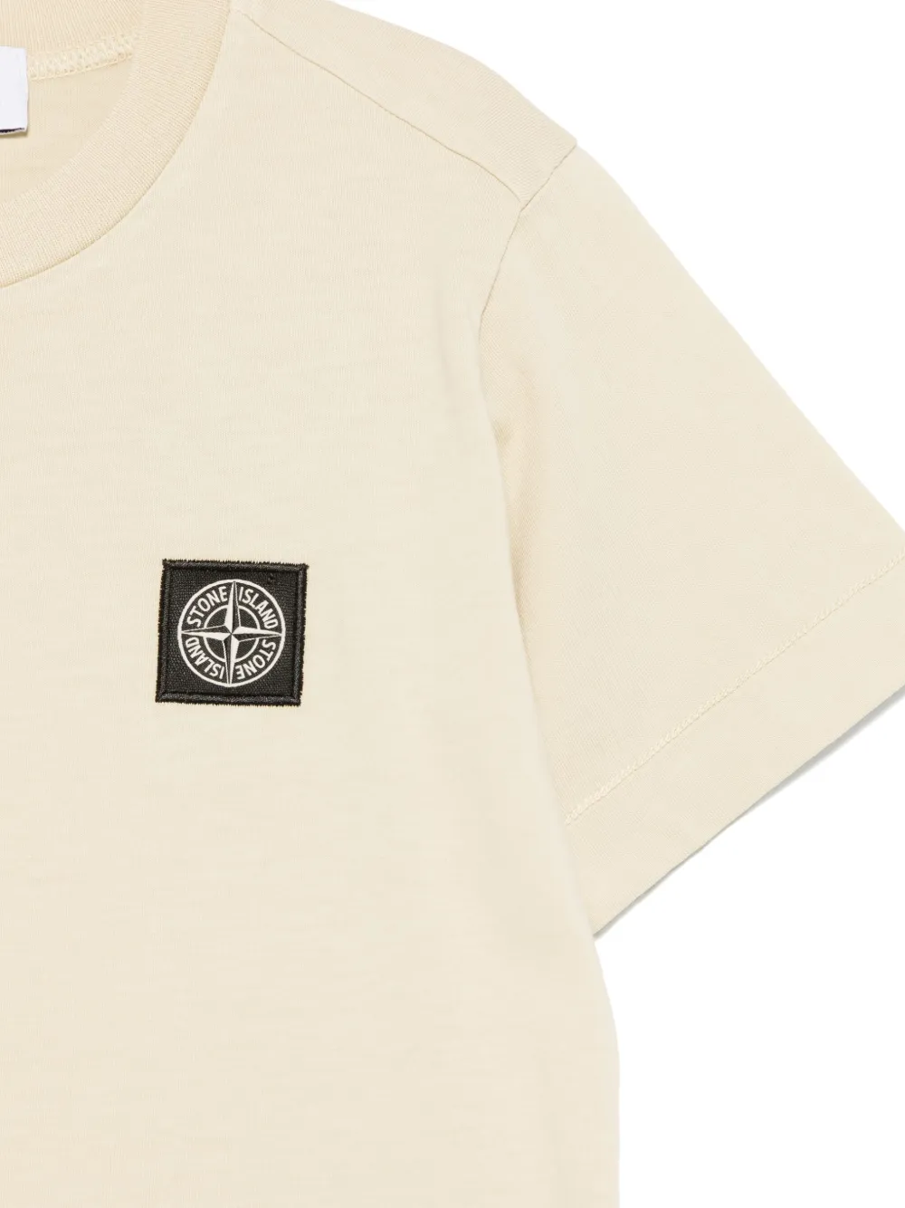 Stone Island Junior T-shirt met Compass-logopatch Beige