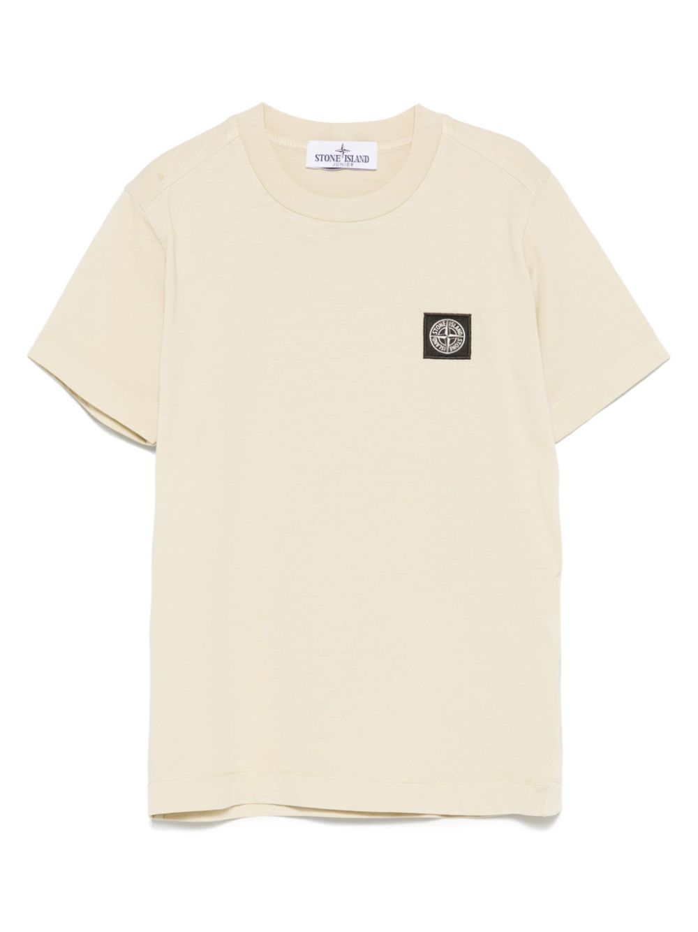 Stone Island Junior T-shirt met Compass-logopatch Beige