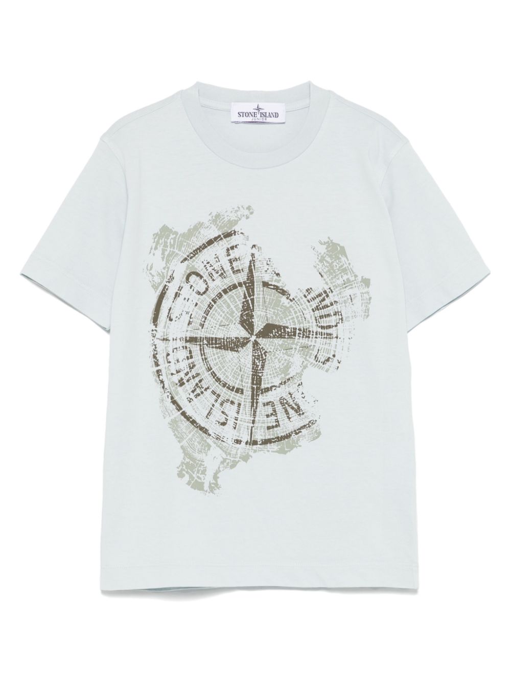 Stone Island Junior T-shirt met print Blauw