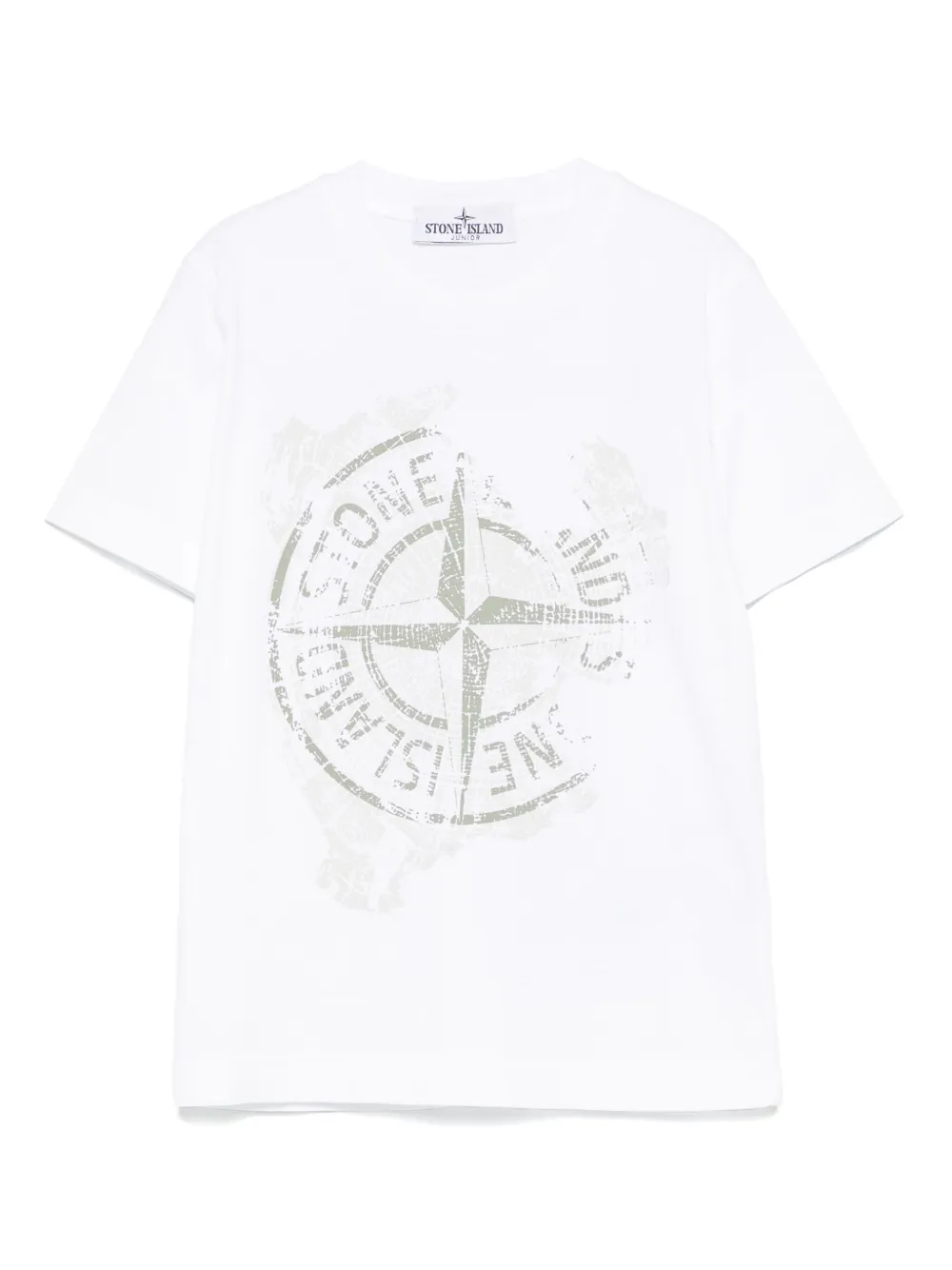 Stone Island Junior T-shirt met print Wit