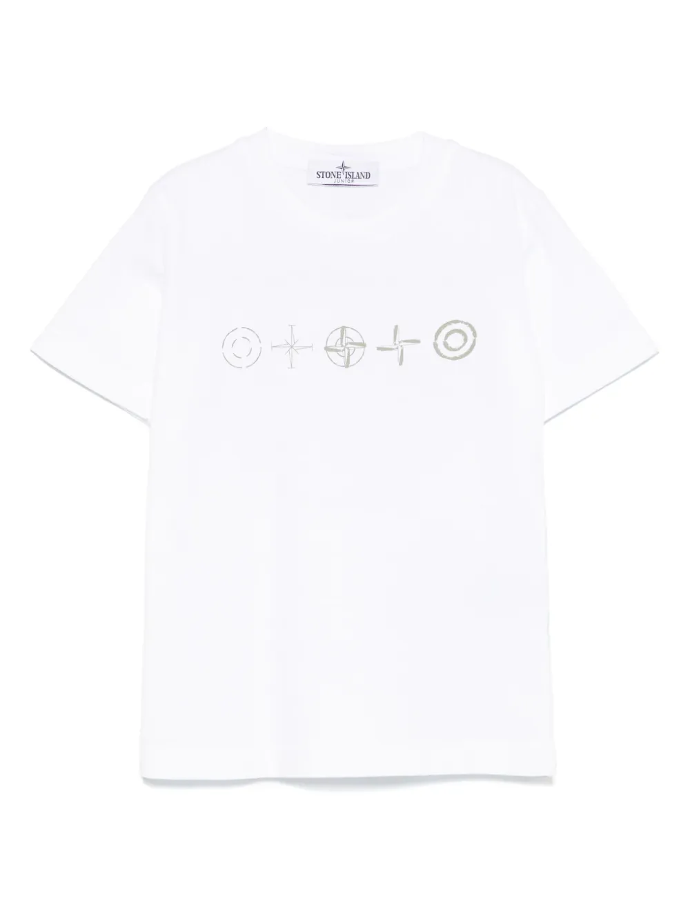 Stone Island Junior T-shirt met print Wit