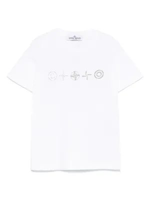 MM6 Maison Margiela Kids ロゴステッチ Tシャツ | ホワイト | FARFETCH JP