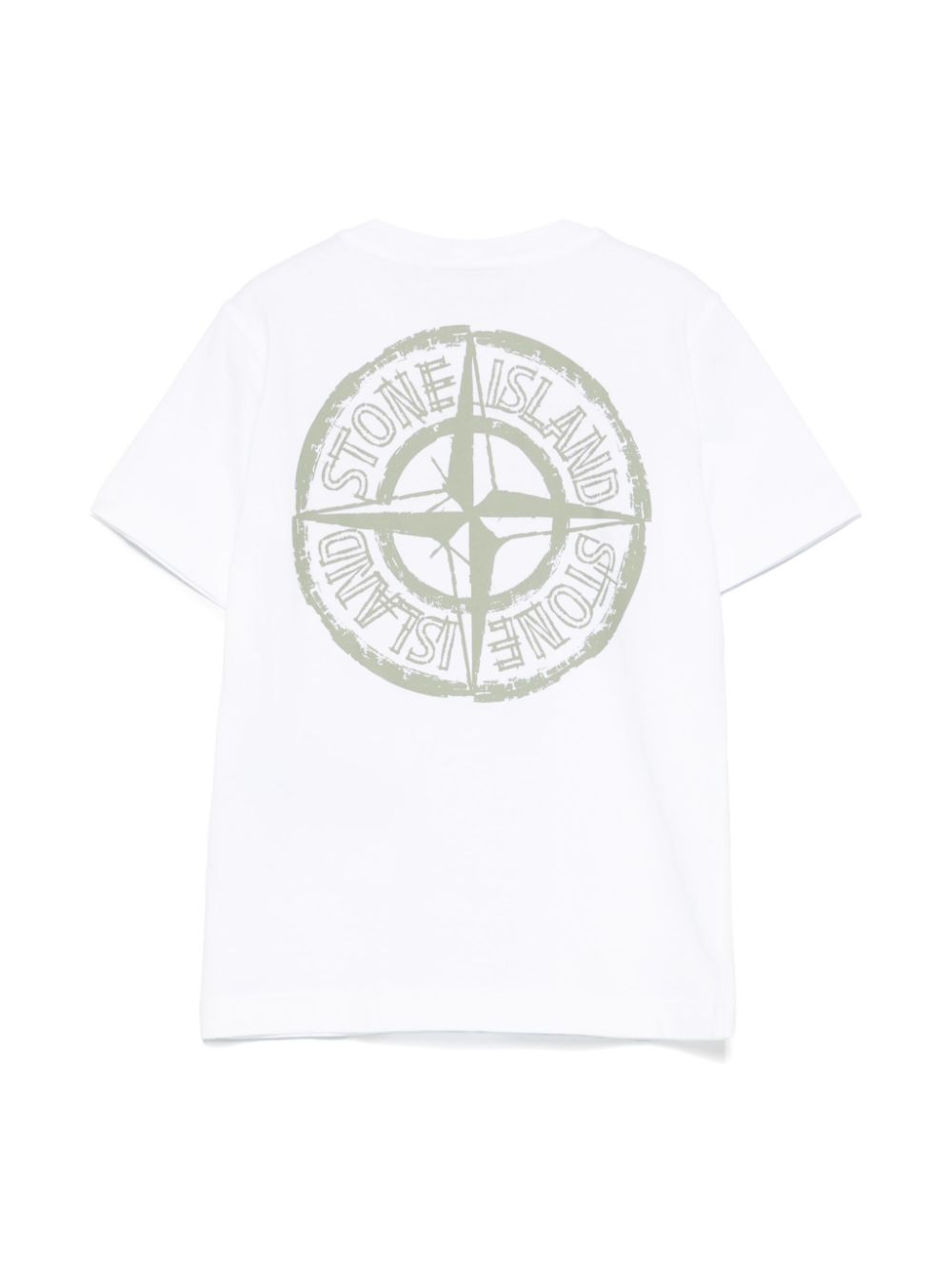 Stone Island Junior Compass-print T-shirt - White