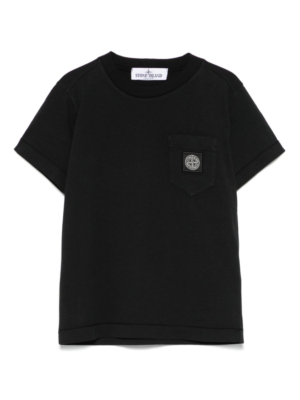 Stone Island Junior T-shirt met Compass-logopatch Zwart