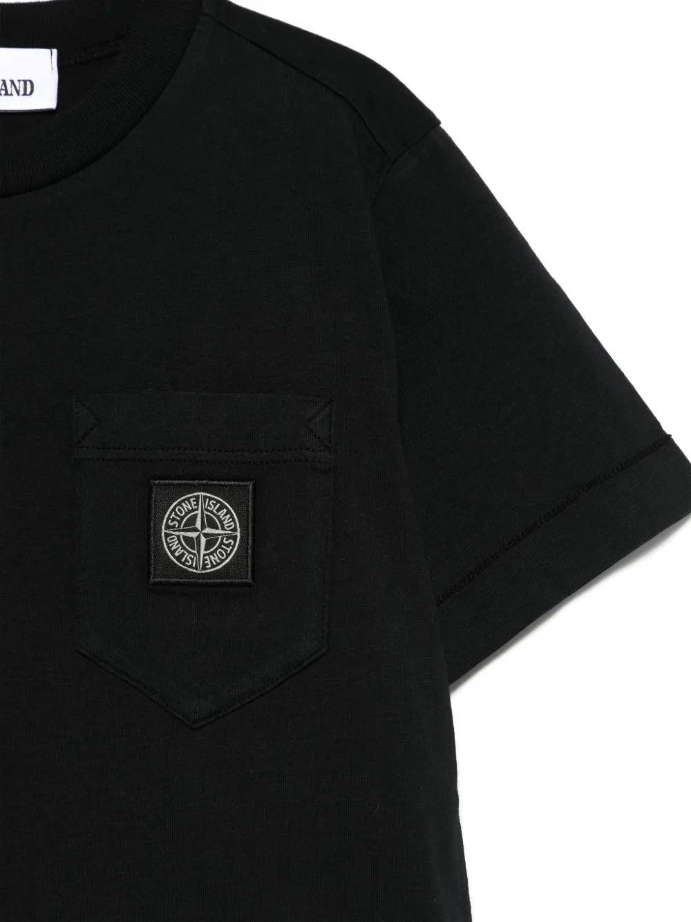 Stone Island Junior T-shirt met Compass-logopatch Zwart