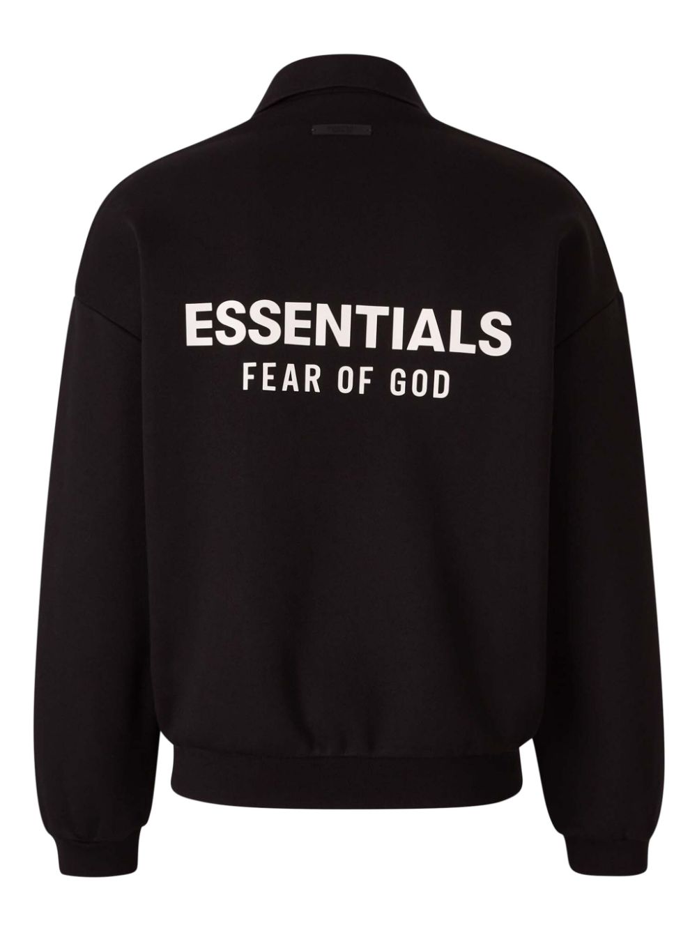 FEAR OF GOD ESSENTIALS fleece polo swetashirt - Zwart