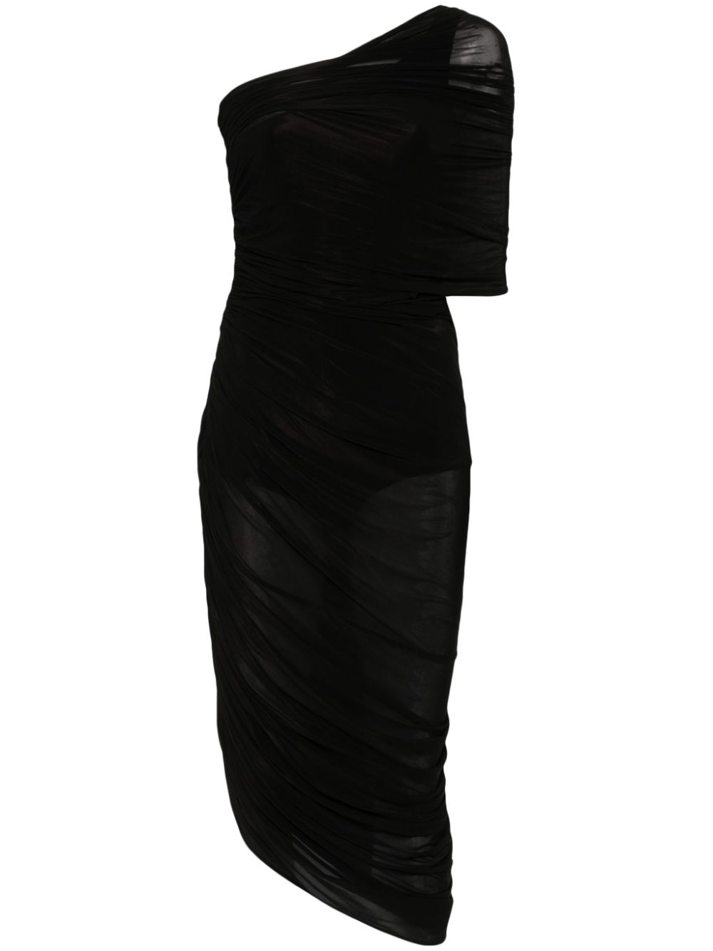 Magda Butrym one-shoulder draped midi dress - Black