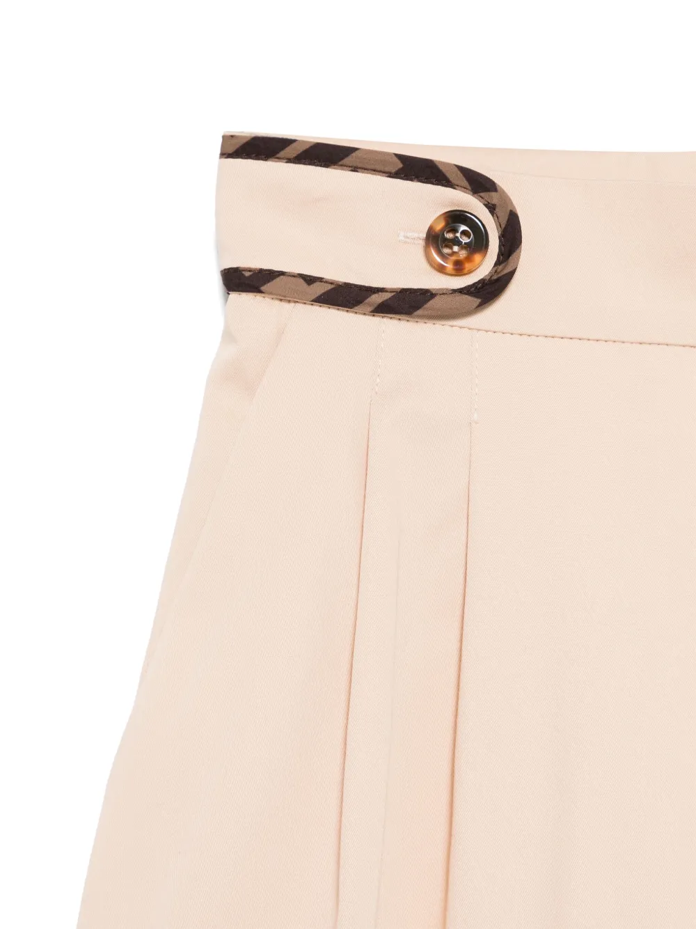 Fendi Kids Broek met logoband Beige