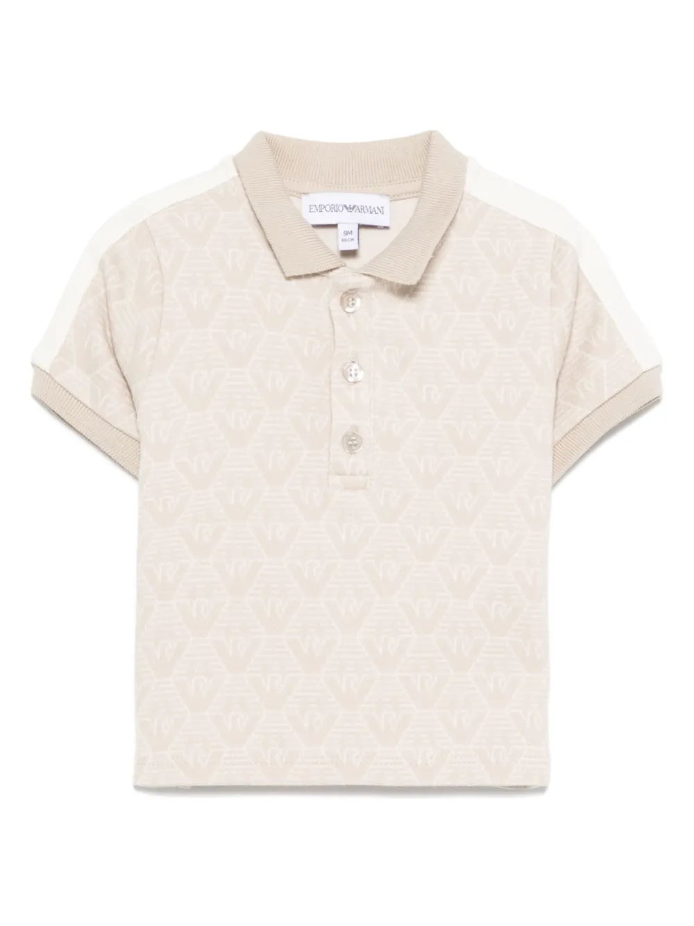 Emporio Ar i Kids Poloshirt met jacquard Beige