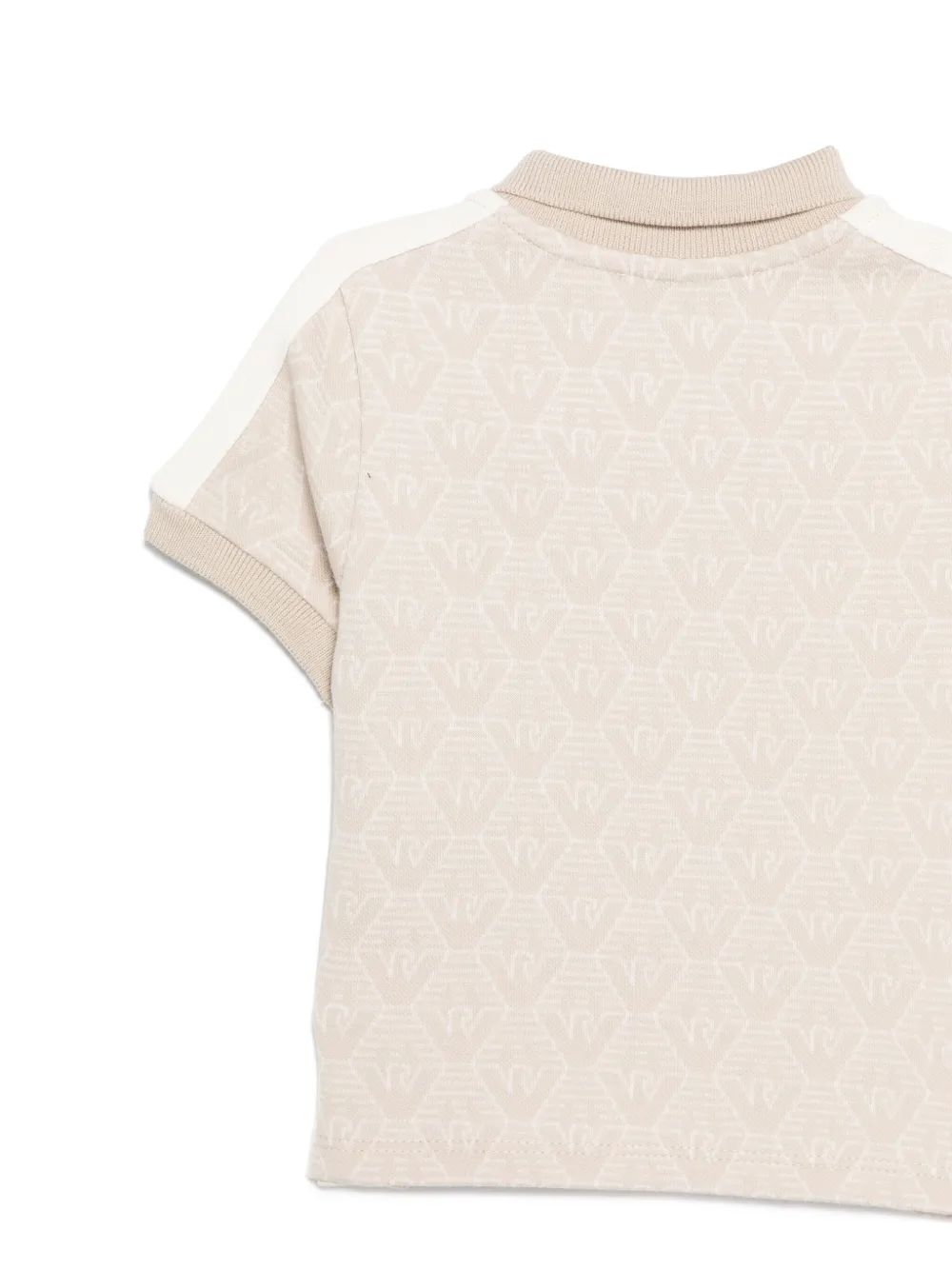 Emporio Armani Kids Poloshirt met jacquard Beige