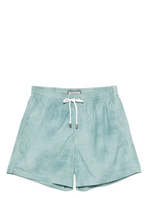 Canali shorts de playa con cordones en la pretina
