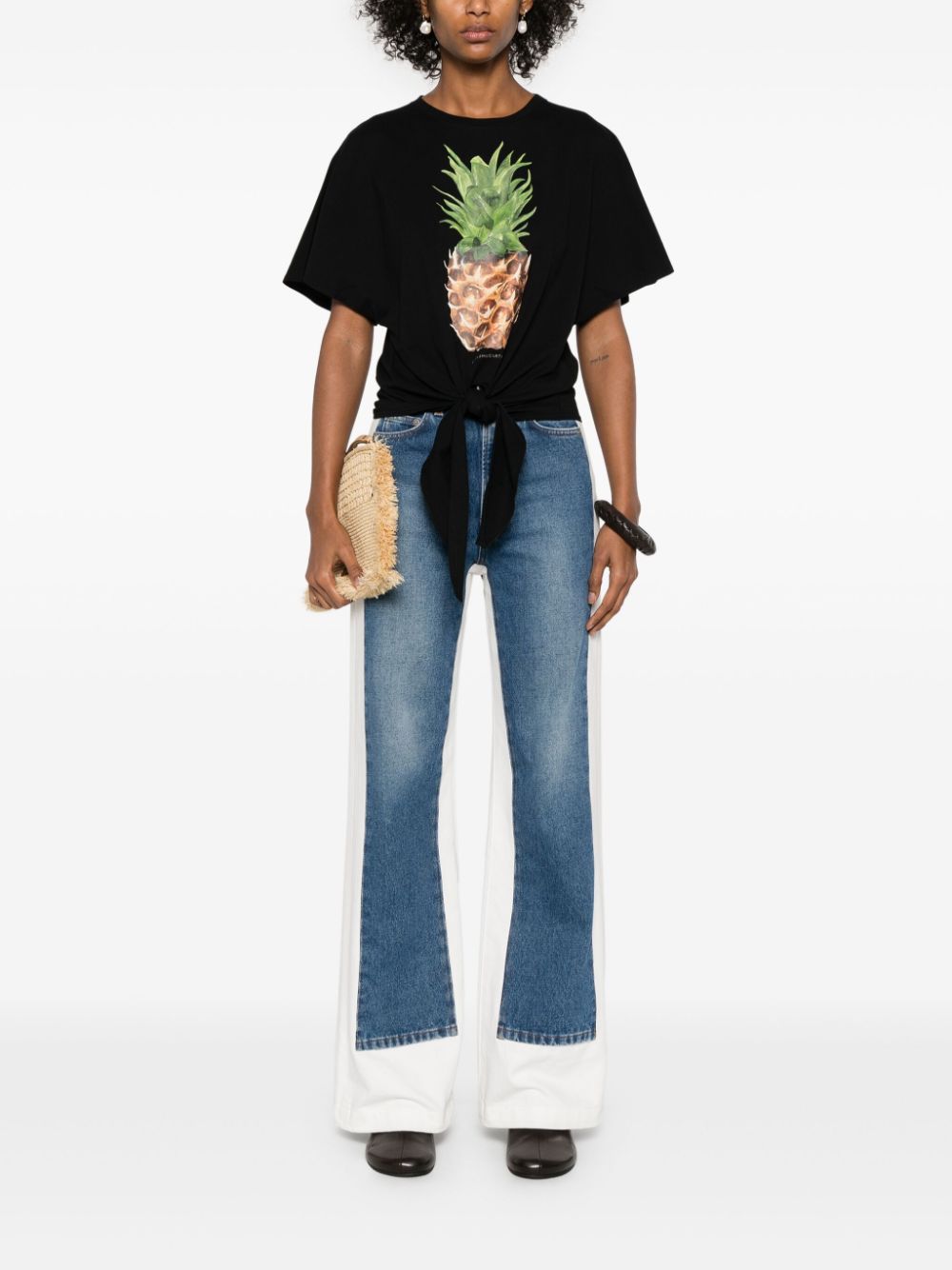 Stella McCartney Pineapple T-shirt - Zwart