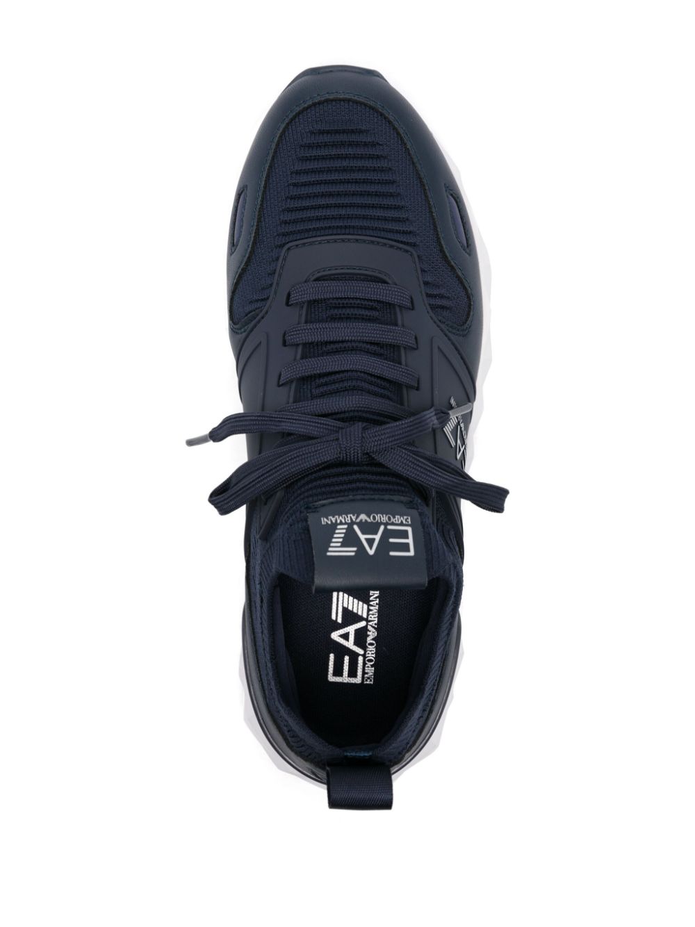 Ea7 Emporio Armani Sneakers met logo-reliëf Blauw