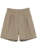 Róhe virgin-wool shorts - Brown