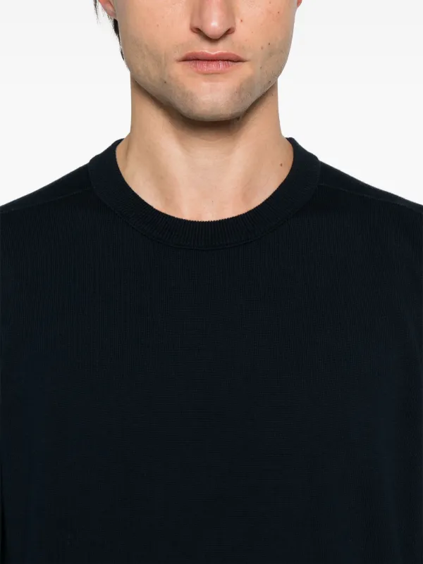 【送料&関税込】Stone  Midnight Blue Cotton Sweater Midnight blue turtleneck sweater in cashmere and wool blend