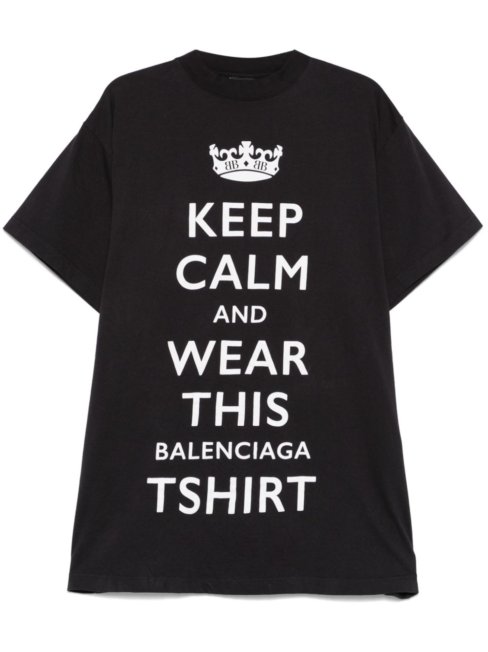 Balenciaga T-shirt met tekst Zwart