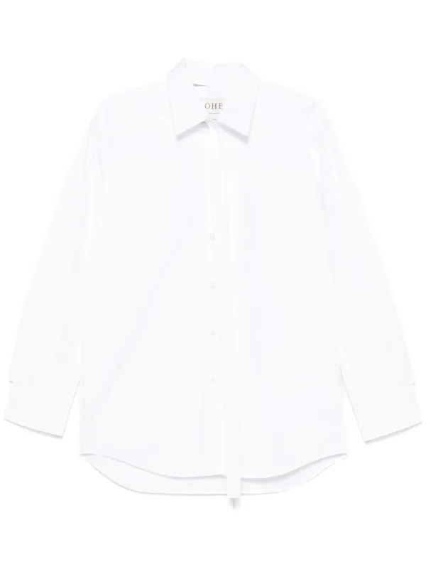 Róhe Deconstructed Cotton Shirt in White