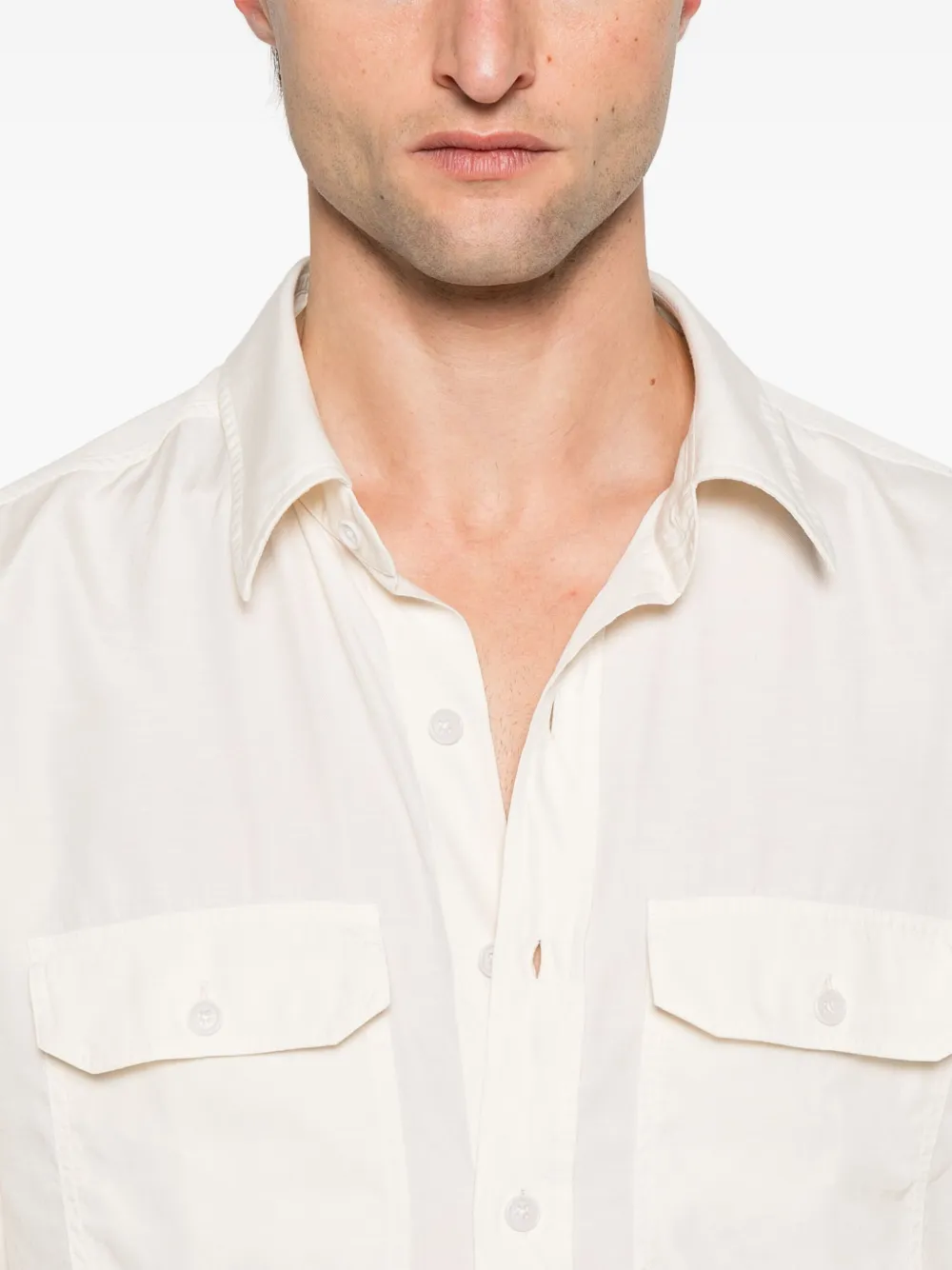 TOM FORD Twill overhemd Beige