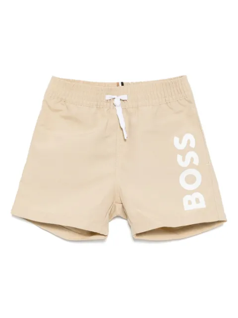 BOSS Kidswear logo-print swim shorts