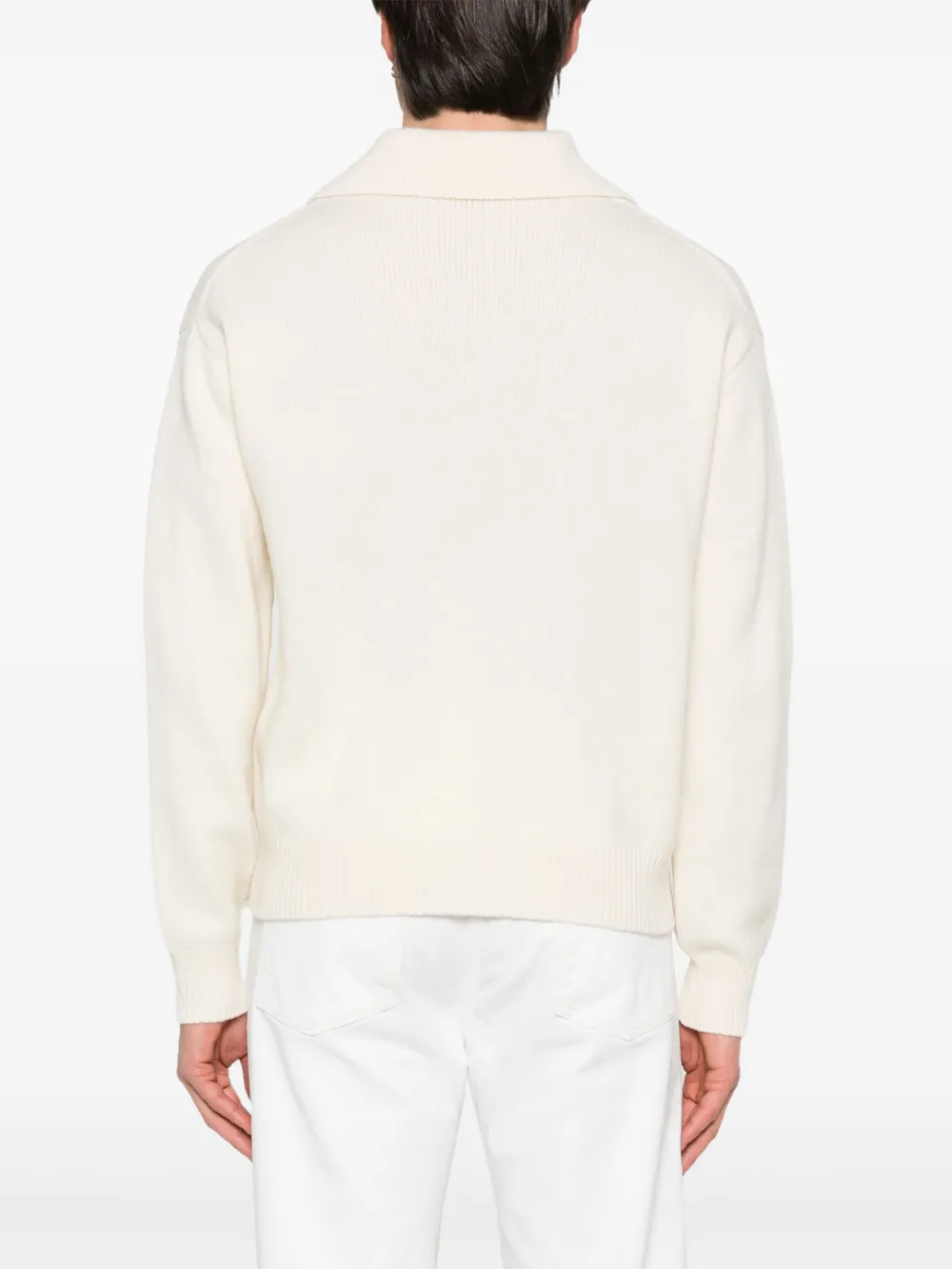 TOM FORD Gebreid poloshirt Beige