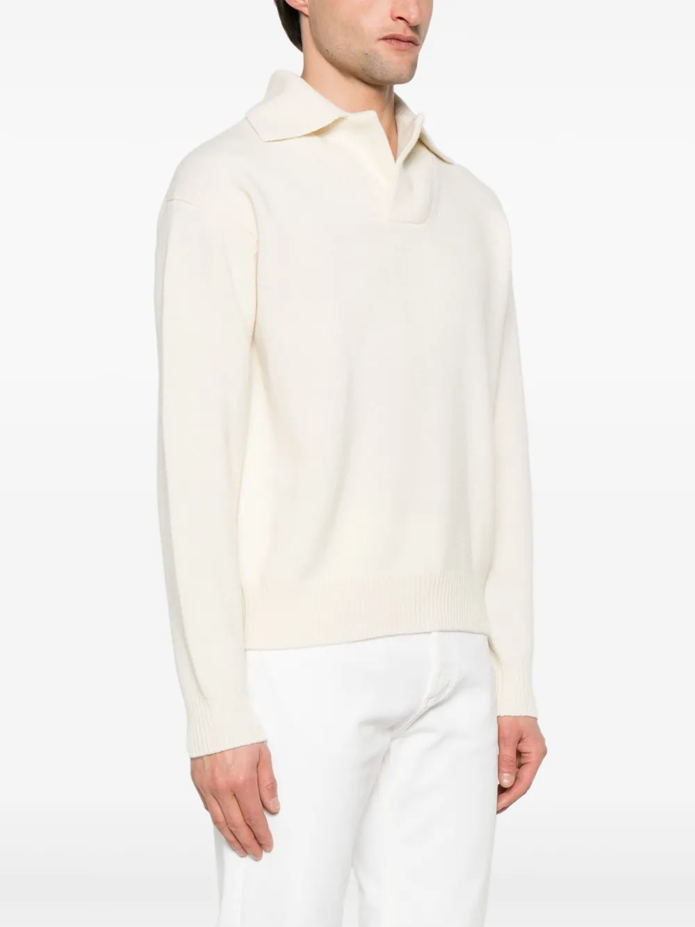 TOM FORD Gebreid poloshirt Beige