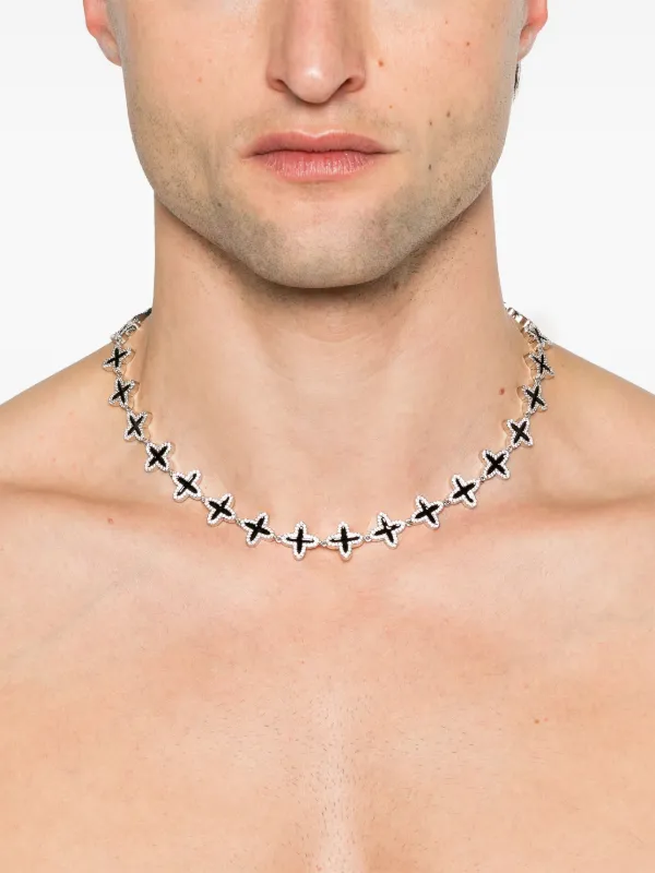 DARKAI クローバー ネックレス | シルバートーン | FARFETCH JP